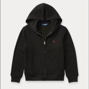 Boys Black Polo Jacket - Large